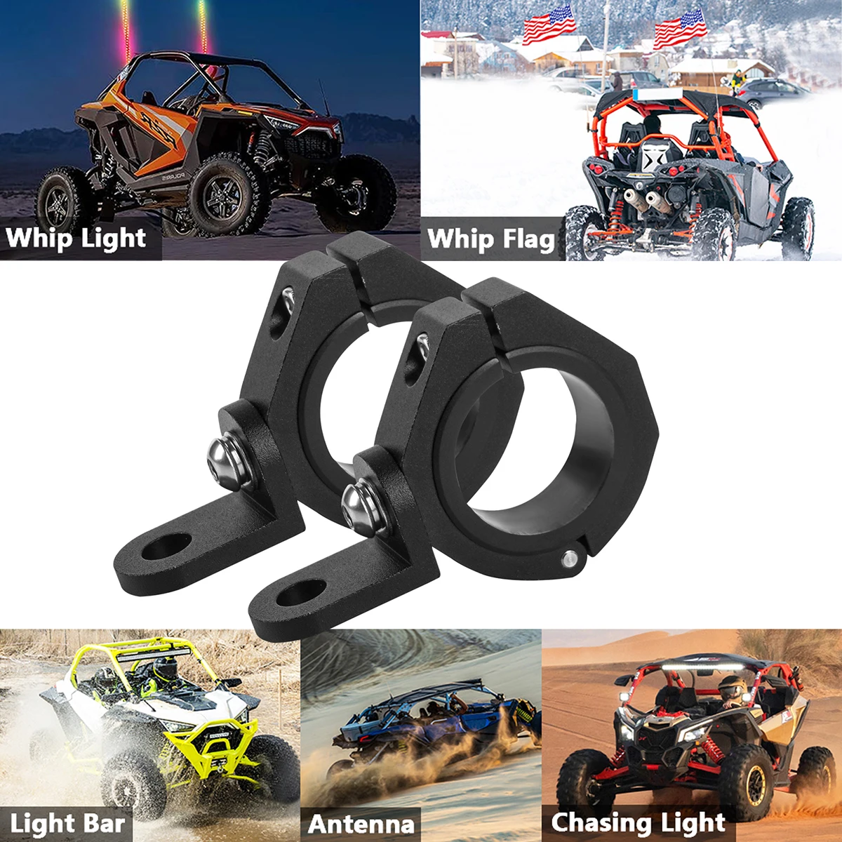 

UTV ATV Штыревой Светильник Крепление Для Флага Зажим Для Рулонной Балки Поддержка Стента Алюминиевый Сплав Совместим С Модел...