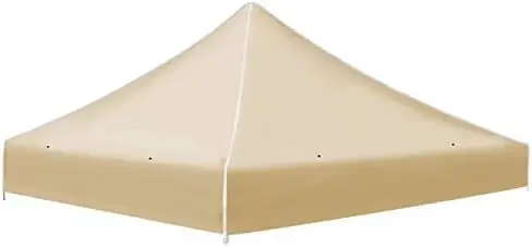 

pop Up Instant Canopy 10'X10' Replacement Top Gazebo EZ Canopy Cover Only Pavilion Sunshade Polyester-Beige