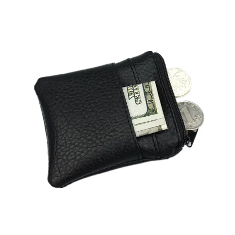 

Men Small Mini Short Wallet Bags Change Little Key Credit Card Holder Fashion Pu Leather Cheap Coin Purse Business Style
