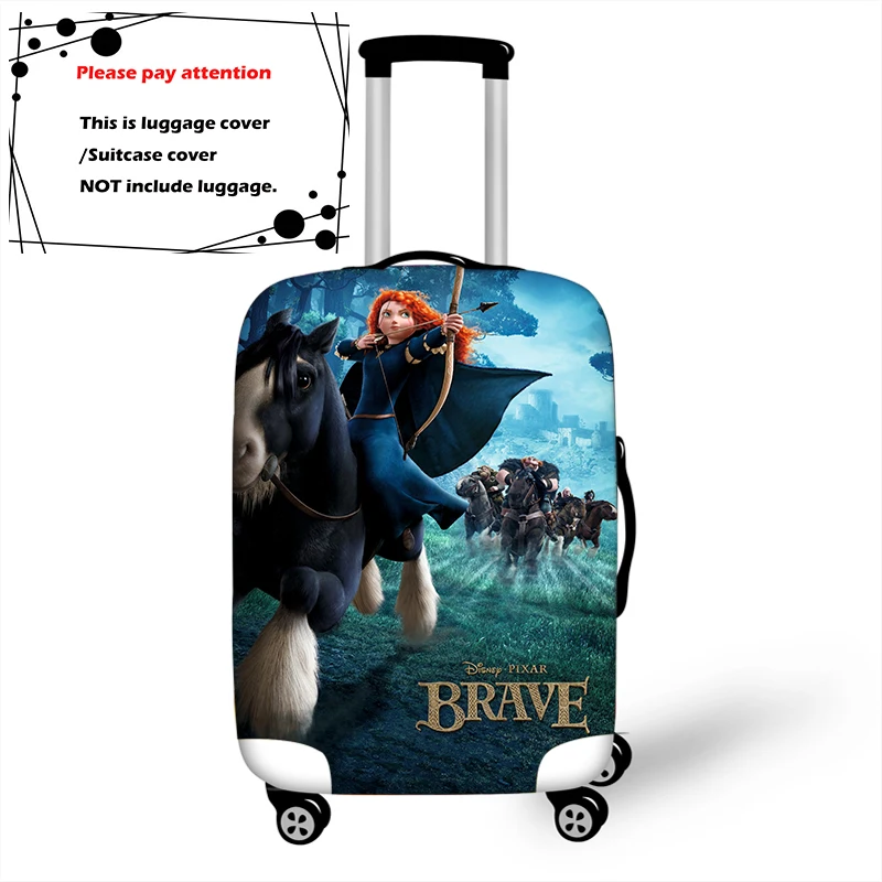 Fashion Disney Brave Elastic Thicken Luggage Suitcase Protective Cover Protect Dust Bag Cartoon Trolley Cover Travel Accessories