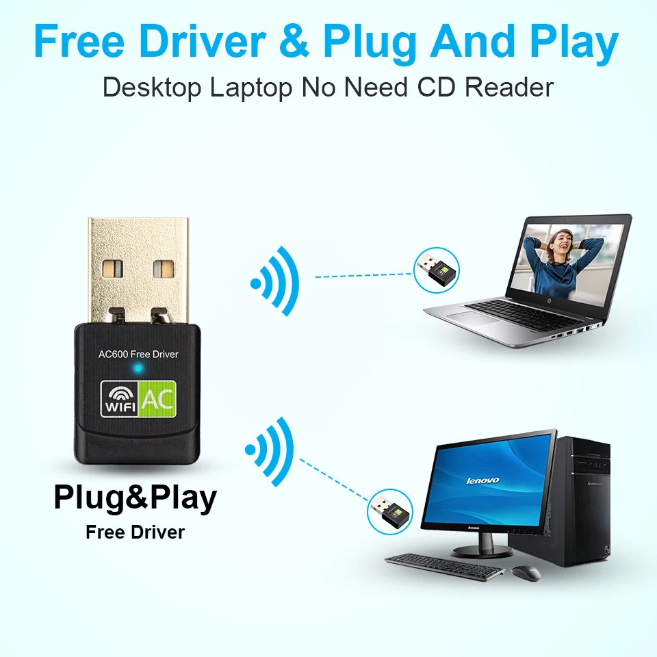 USB Wi-fi адаптер 600 Мбит/с 5 ГГц | Компьютеры и офис