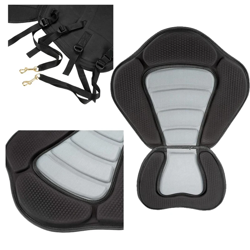 

Регулируемая подушка для Каяка, мягкое противоскользящее роскошное мягкое сиденье с подкладкой и спинкой, переносное гребное сиденье для лодки