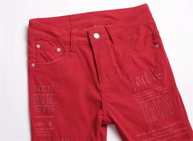 Men's Colorful Graffiti Printed Jeans Y2K Colorful Slim Fit Tapered Elastic Casual Pants Fashion Street Clothing Small Foot Pant