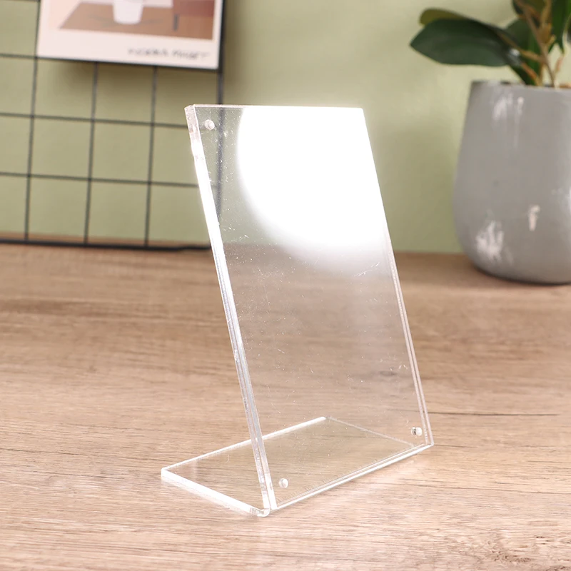 

Acrylic Desktop Display Frame Table Card Sign Collection Photo Protection Holder Magnetic Album Postcard Souvenir Display Stand