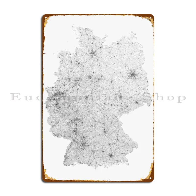 

Дороги из Германии карта металлическая фотостена Декор гараж на заказ настенная пещера жестяной знак плакат