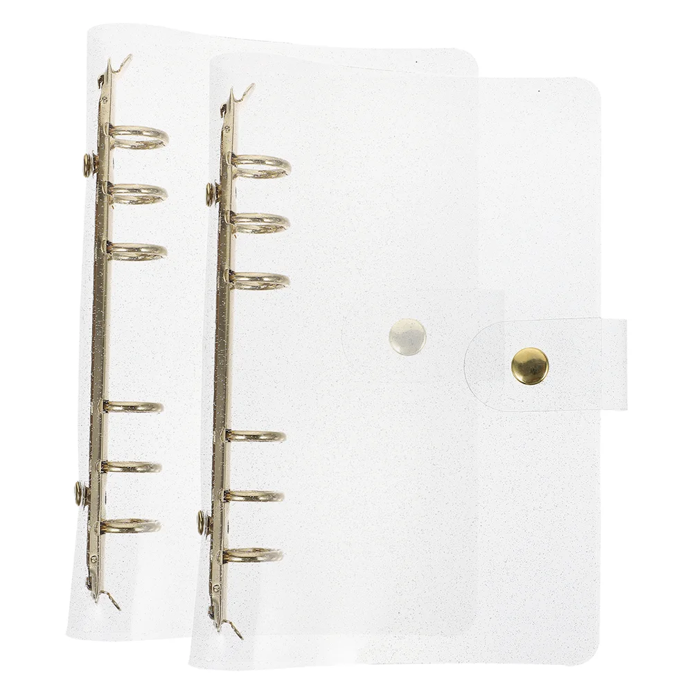 

2pcs Documents Cover Notebook Shell Notebook Binder Clear Binder Notebook Shell for DIY