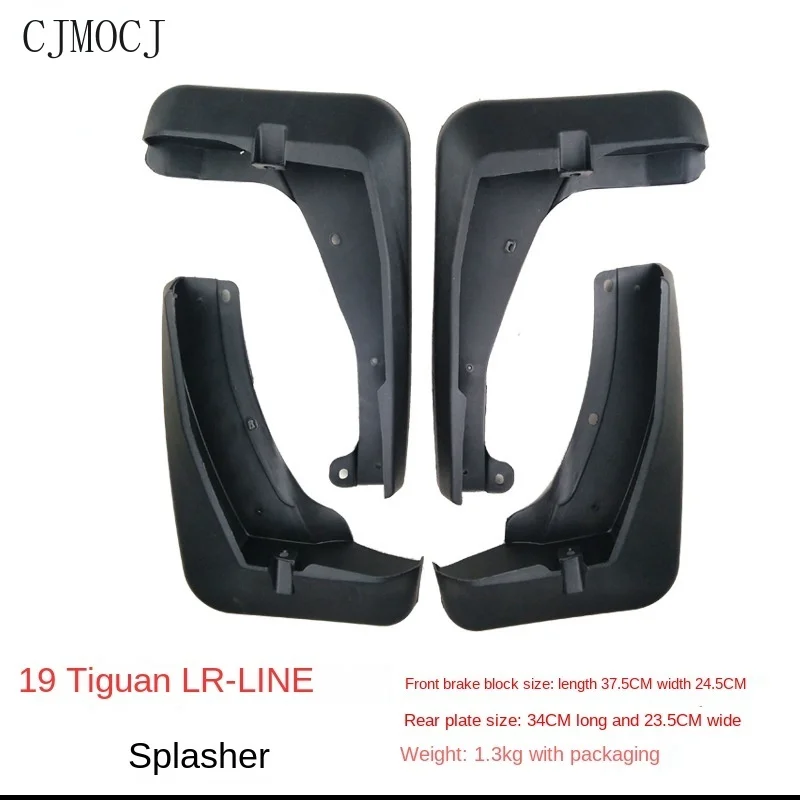 

High Quality 4pcs ABS Front & Rear Fender for Volkswagen 2019 Tiguan L (R-line) Car Mud Flaps Splash Guard Mudguard Mudflaps