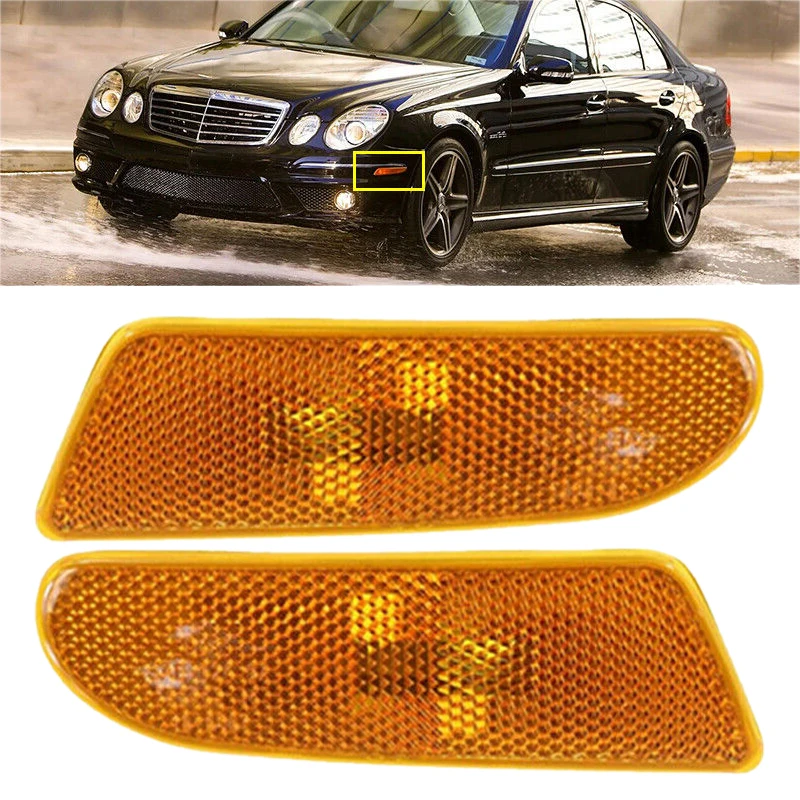 

2208200221 1 Pair Front Bumper Side Marker Turn Signal Light Housings 2208200121 Fit for Mercedes S-Class W220