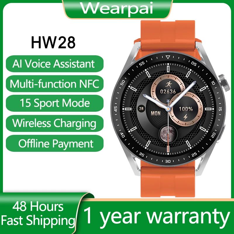 Смарт-часы Wearpai HW28 мужские круглые 2022 NFC Bluetooth |
