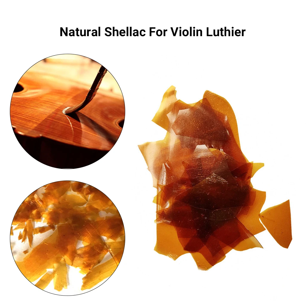 

50g 150g 300g Natural Shellac Lacquer DIY Handmade Violin Cello Instruments Golden Lac Environmentally Friendly Instant Dissolve