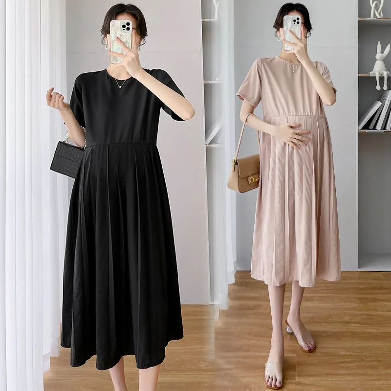 

Одежда для беременных летнее платье для беременных новое яркое платье для беременных плиссированные платья