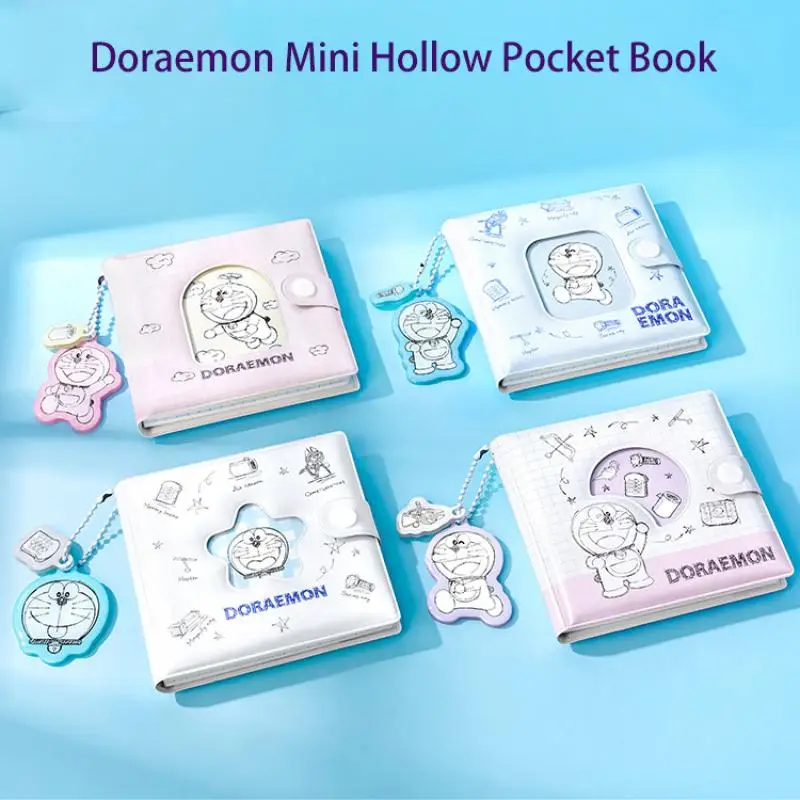 

Kawaii Handbook Creativity Doraemon Notebook Cute Student Mini Hollow Out Loose Leaf Journal Anime Figure Girl Birthday Gift