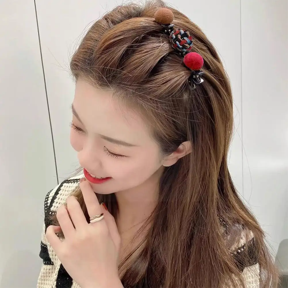 

Girls Vintage Colorful Bangs Fixed Creativity Hair Hairpin Hair Sweet Headband Decorate Clips Barrettes Fashion Hair Access I1N9