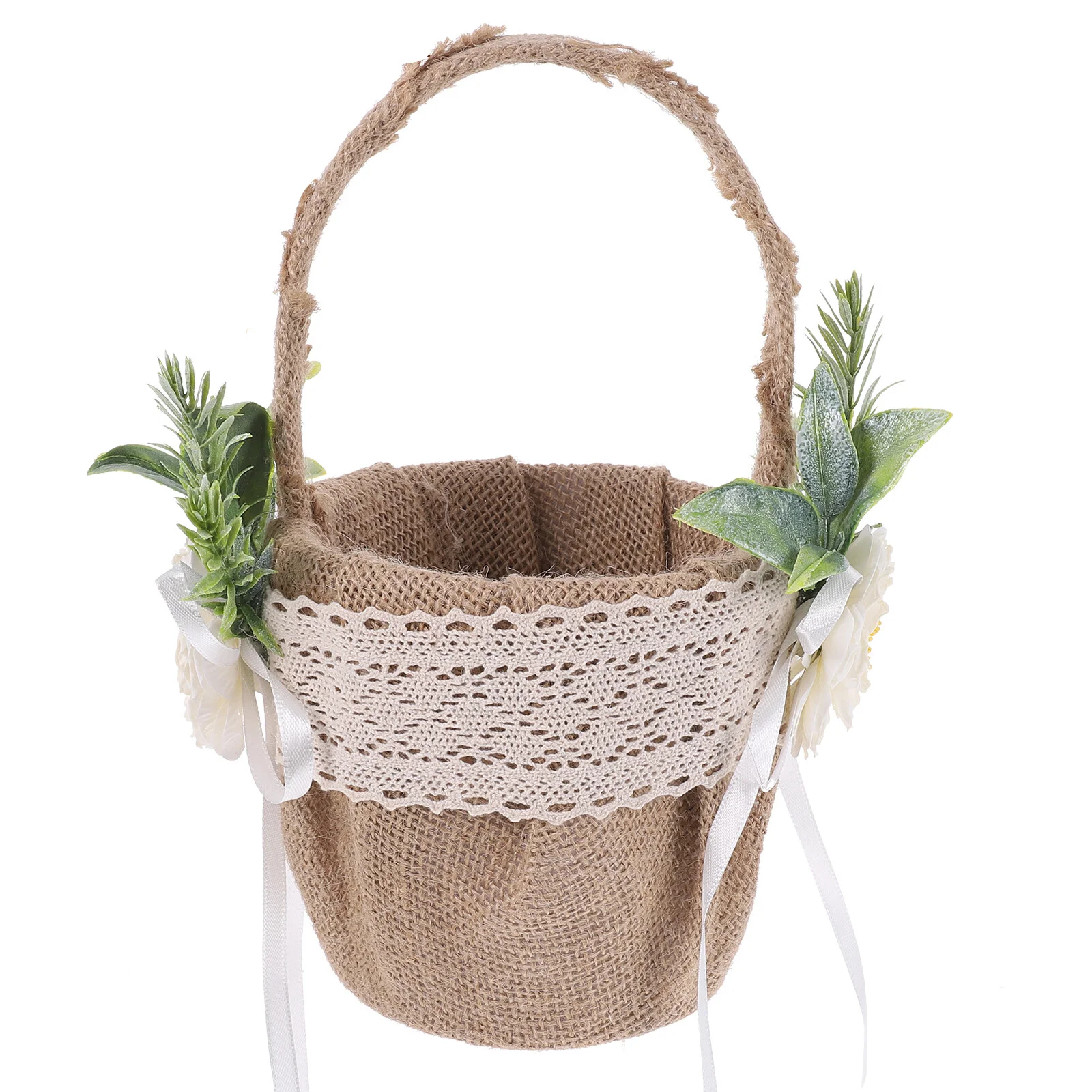 

Retro Decor Packing Basket Outdoor Indoor Wedding Storage Flower Girl Rustic Handheld Petal Baskets Retro Rose