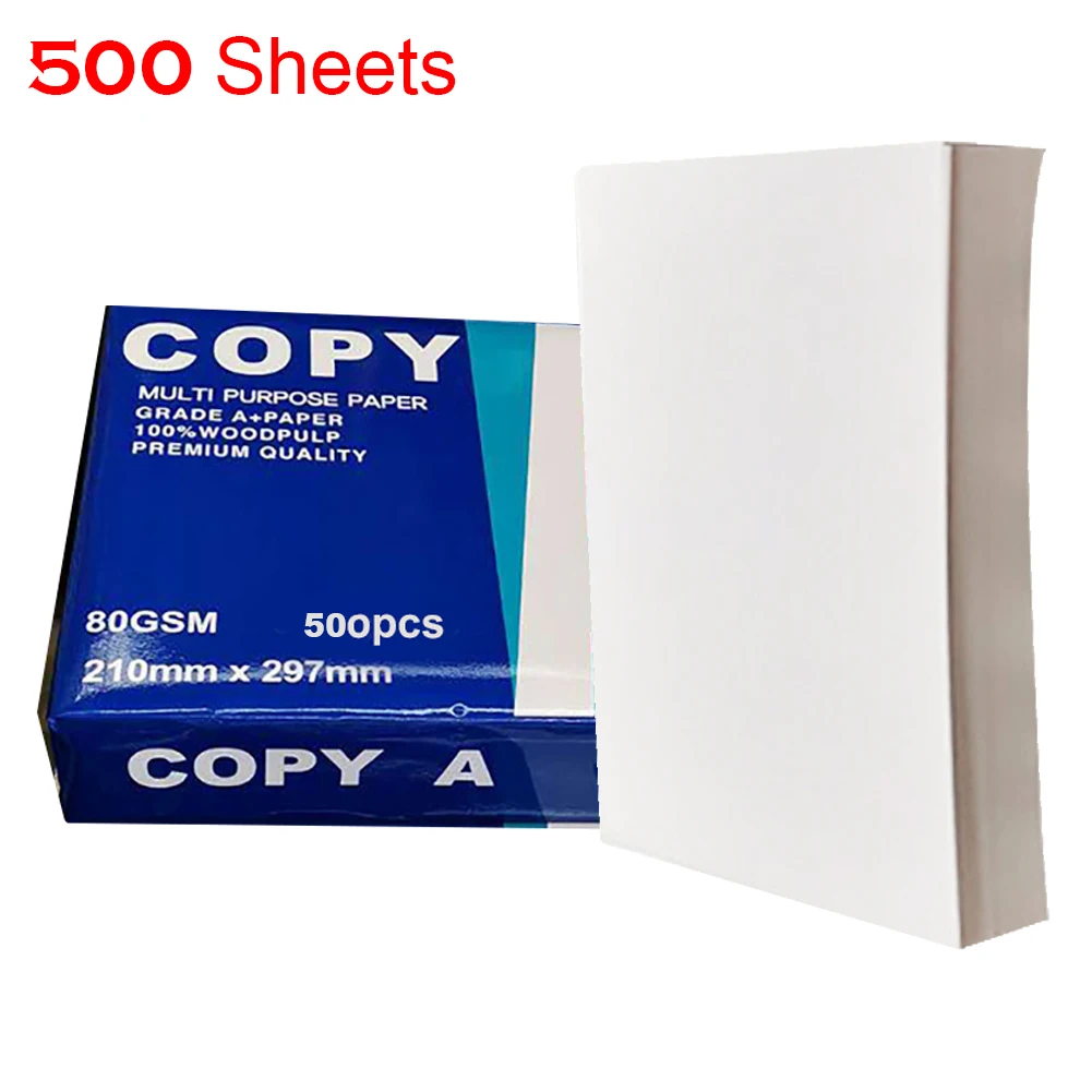 

500 Sheets A4 Papers Multifunction Copy Paper white Crafts Printer A4 Laser Inkjet Printer Copier A4 Copy Paper Office Spotifys