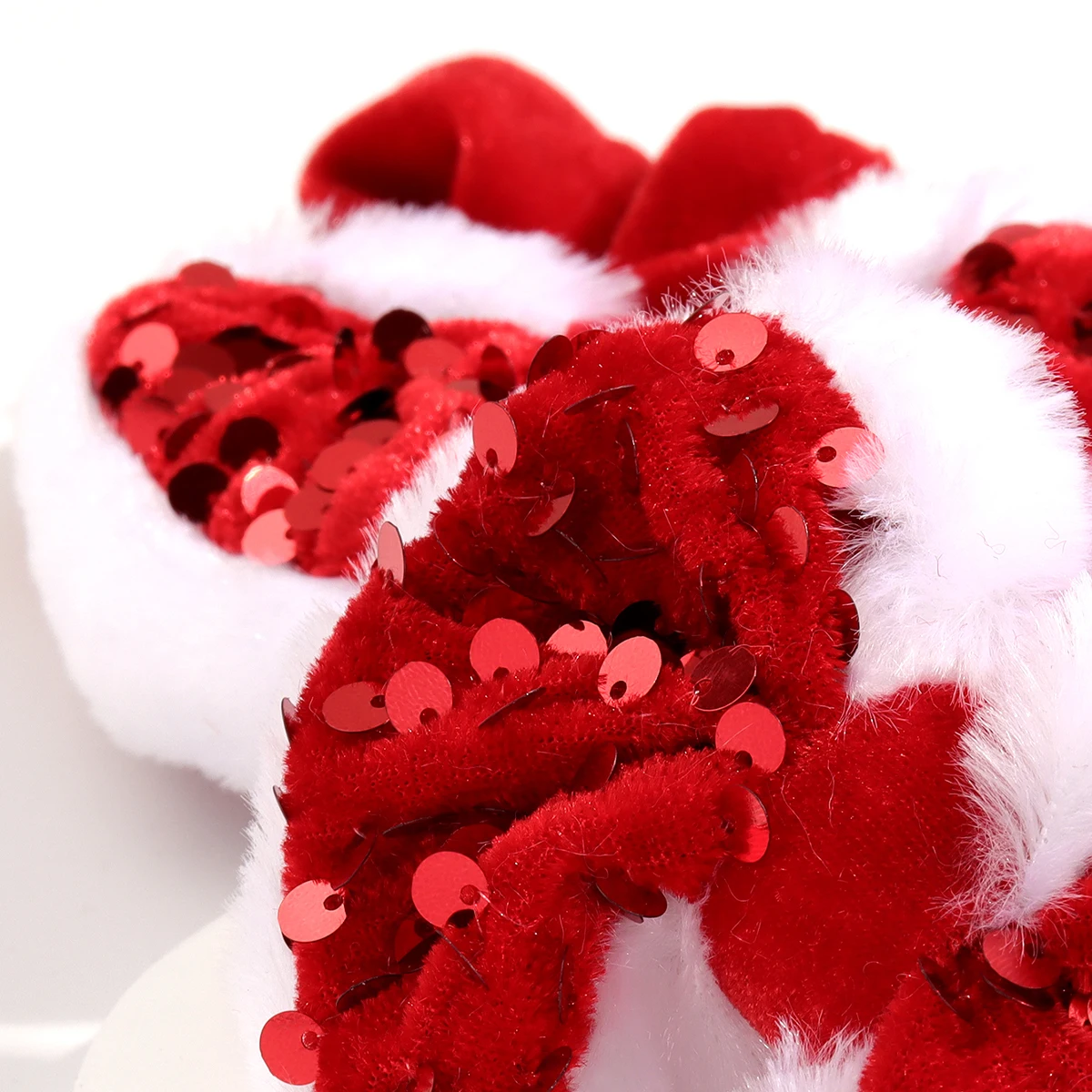 Красные рождественские аксессуары для волос набор из 2 эластичных лент