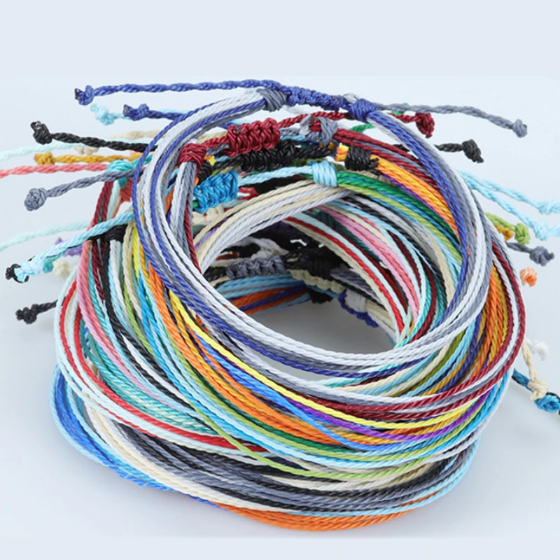 

5 шт., водонепроницаемые Многослойные браслеты на руку, из хлопка