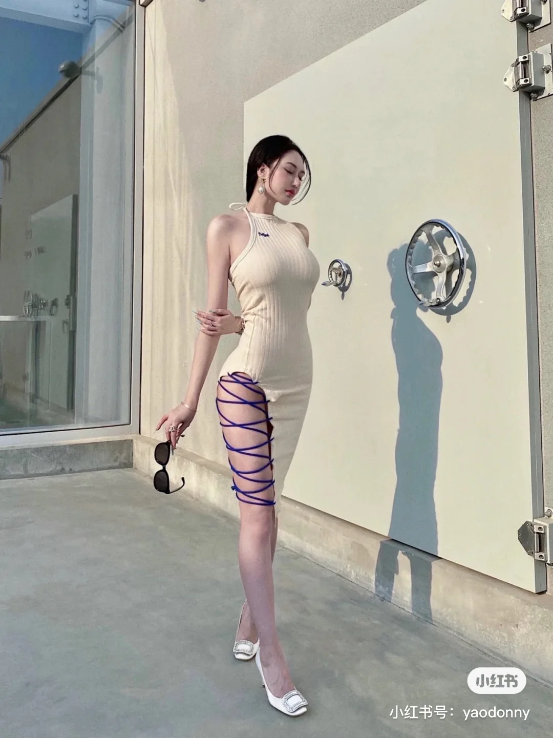 

Ladies four seasons dress can be paired with sexy spice girls of Instagram blogger hot tie temperament slim design dress