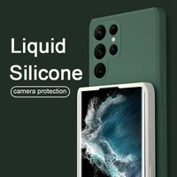 luxury liquid silicone case for samsung galaxy s22 s21 s20 s10 a52s 5g a12 a52 a32 note 10 plus fe plus ultra shockproof cover