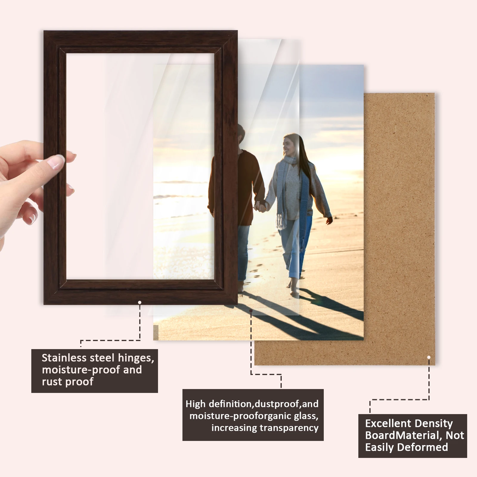 Складная фоторамка 4x6 дюймов с 4 отверстиями