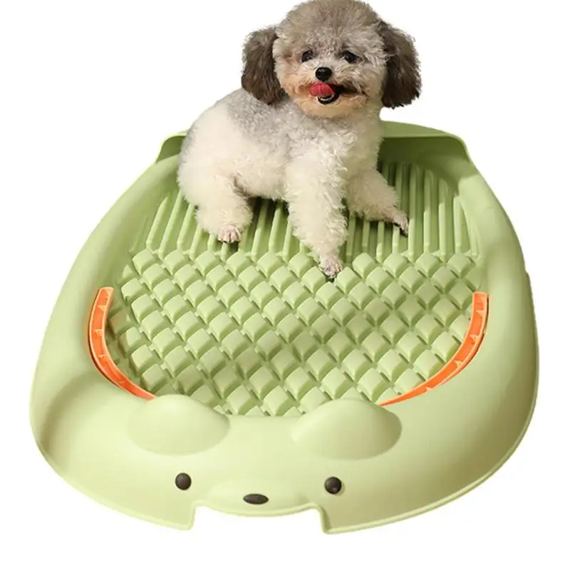 

Puppy Litter Box Small Puppy Potty Tray Dog Bathroom Reduce Leak Spill Easy To Clean Double Layer PP Construction For Home