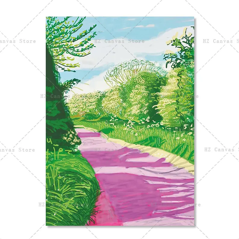 

David Hockney The Arrival of Spring Постер на холсте