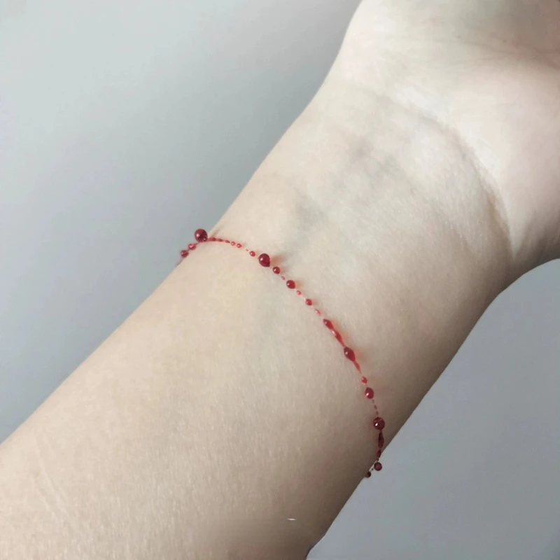 

"Gothic Holiday" unique blood drop bracelet women's high-end niche design sense personality dark hand jewelry new trend