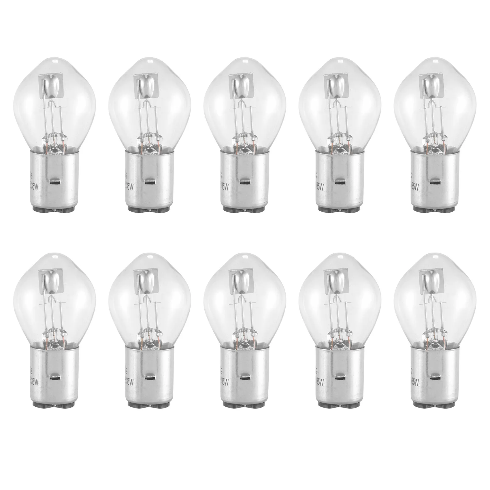 

Motorcycle Lighting 10X Headlight Bulb 12V 35W B35 BA20D Glass Fit for GY6 ATV Moped