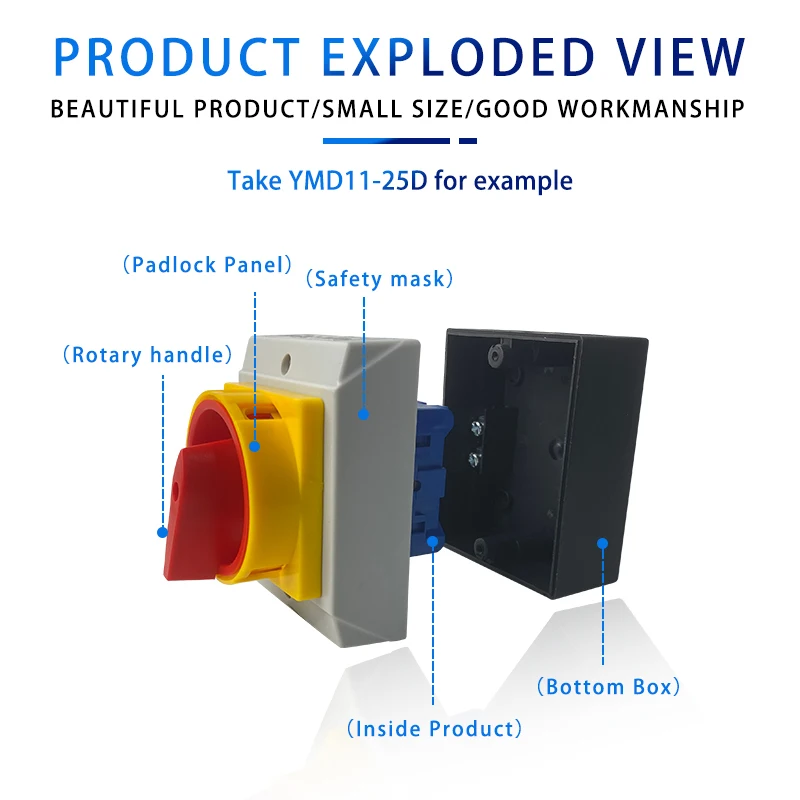 YMD11-63D переключатель изолятора разрыва нагрузки 63a 690 В ручная изоляция навесной