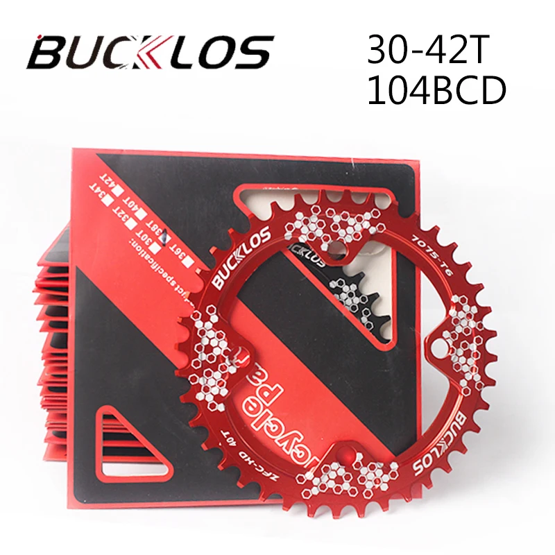 

BUCKLOS 104 BCD круглый Овальный MTB передняя Звездочка узкая широкая цепь из колец цепь велосипедная Звездочка; Большие размеры 32-42T Алюминий сплав...