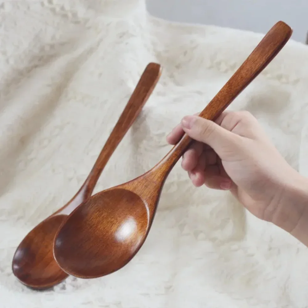 1 шт. кухонная деревянная ложка с длинной ручкой