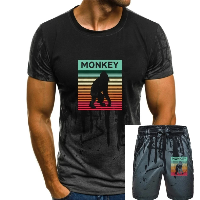 

Retro Monkey Vintage Ape Monkey Aesthetic Customized Tops Shirt Cotton Men T Shirt Customized Funky