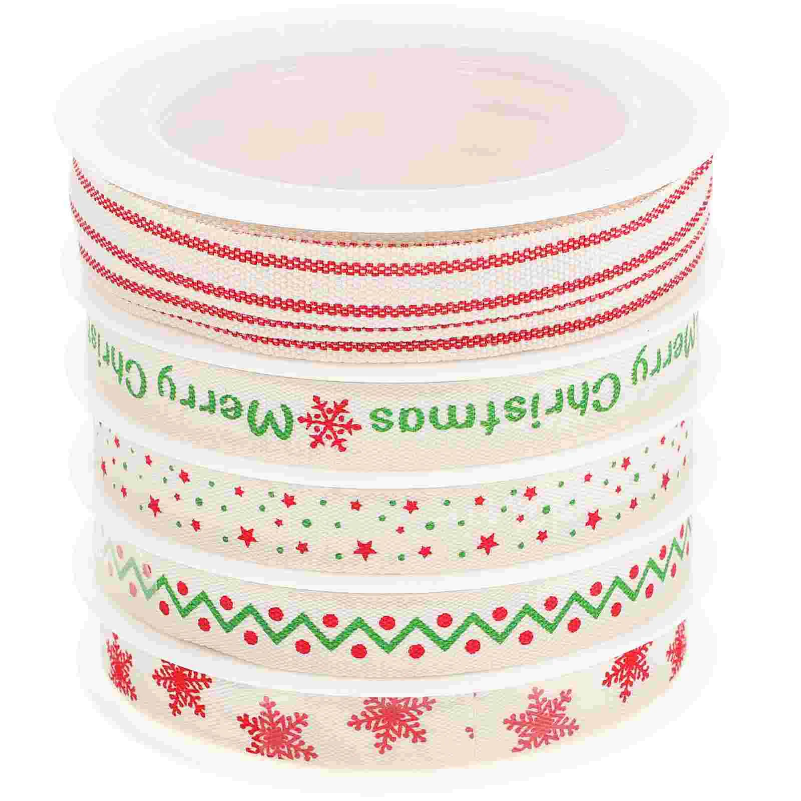 

Ribbon Christmas Gift Burlap Fabric Wrapping Wired Tree Craft Ornaments Stripes Making Bow Hair Packaging Ribbons Wrap Present