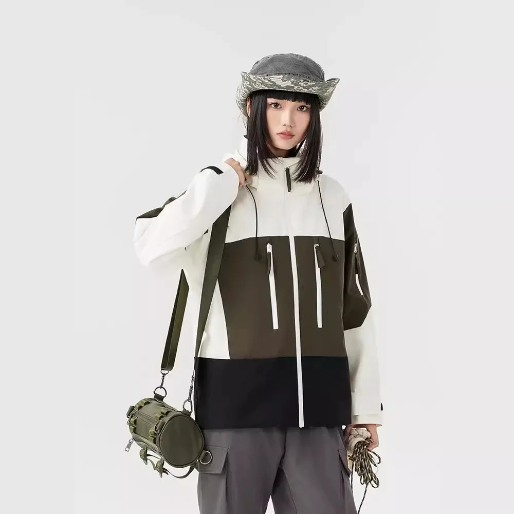 Three-in-One Down Jacket Men's Women's Windproof Waterproof Autumn/Winter Outdoor Mountain Climbing Suit Hooded