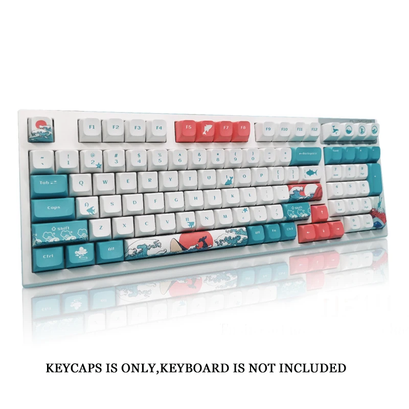 

108 клавиш XDA профиль Keycap Коралловое море PBT Keycap DIY Japaness краска Sub Cherry Gateron MX переключатели для геймерских механических клавиатур