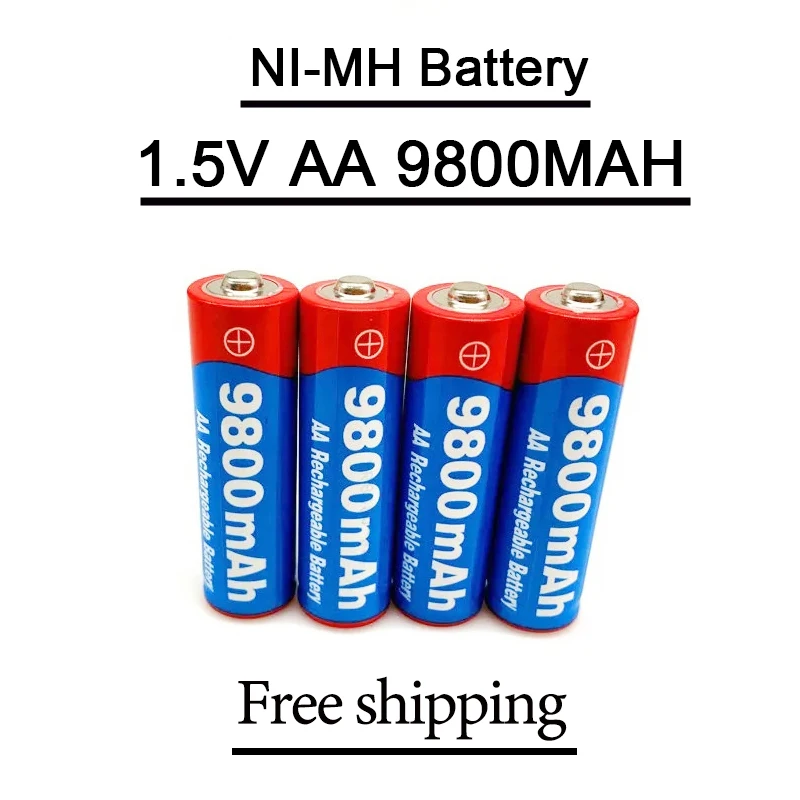 

Rechargeable Battery Original AA 1.5V 9800mAh Alkaline Suitable for Flashlights and Electric Toys Free Shipping