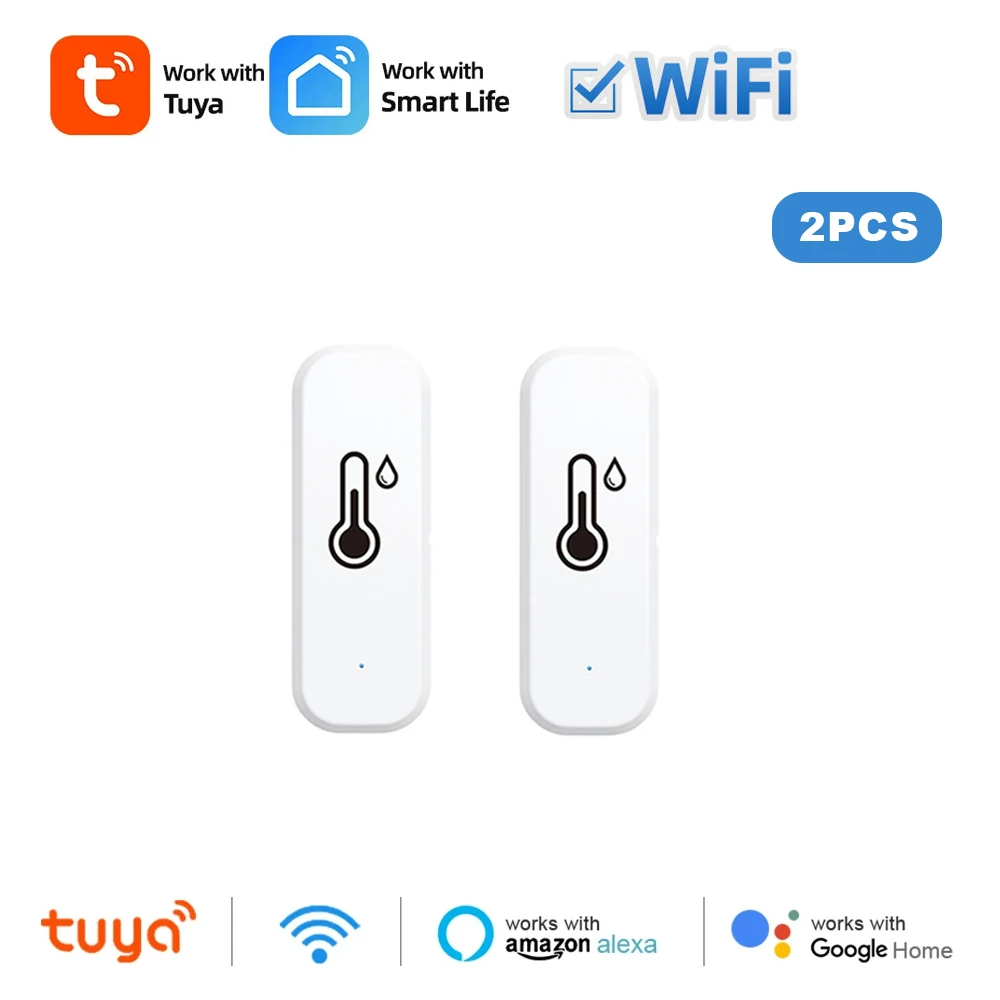 

2/10 шт. Tuya Smart WiFi/Zigbee датчик температуры и влажности для дома комнатный термометр гигрометр работает с Alexa Google Home