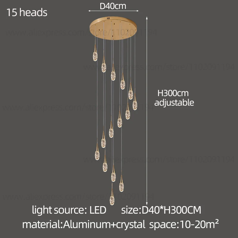 

Подвесная люстра CAMPEGGI золотая теплый свет