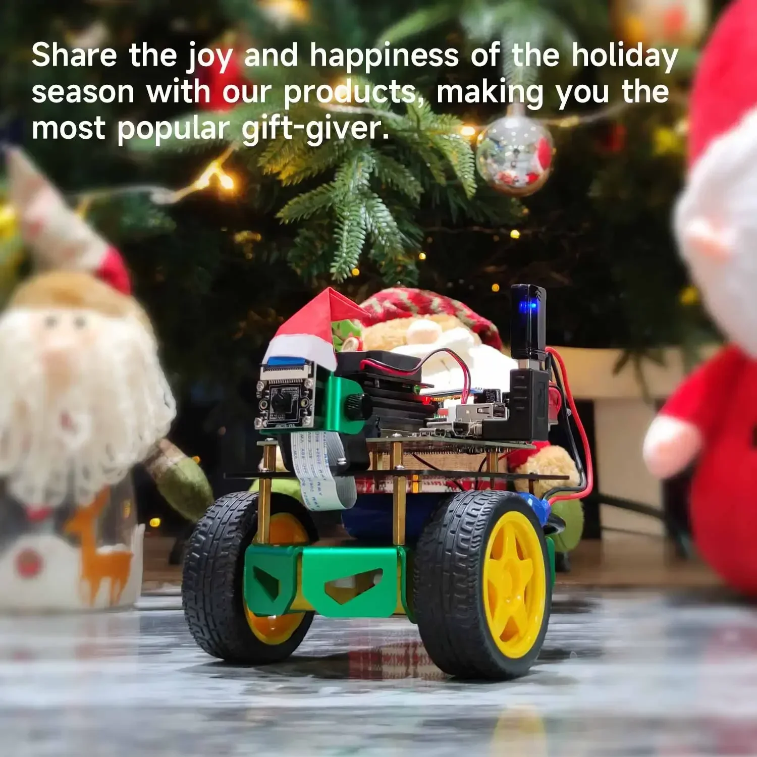 Jetbot MINI ROS AI Visual Robot Kit включает в себя ручку поддержки аккумулятора. Управление