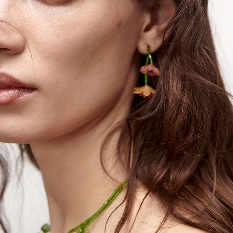 Богемные серьги Vedawas ручной работы с бусинами из смолы индивидуальные