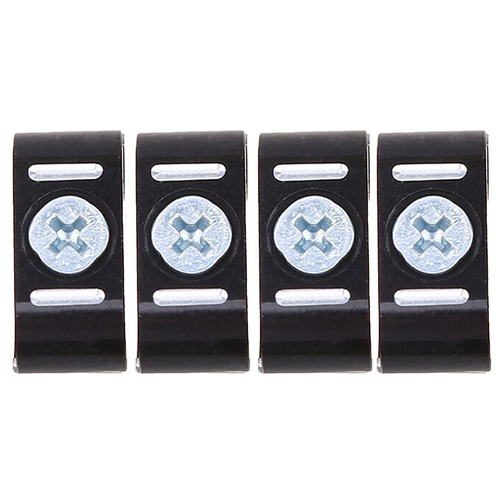 

Line Spacer Throttle Cable Clamp 4pcs Aluminum Black Durable High-quality Universal Brake Lines Direct Replacement