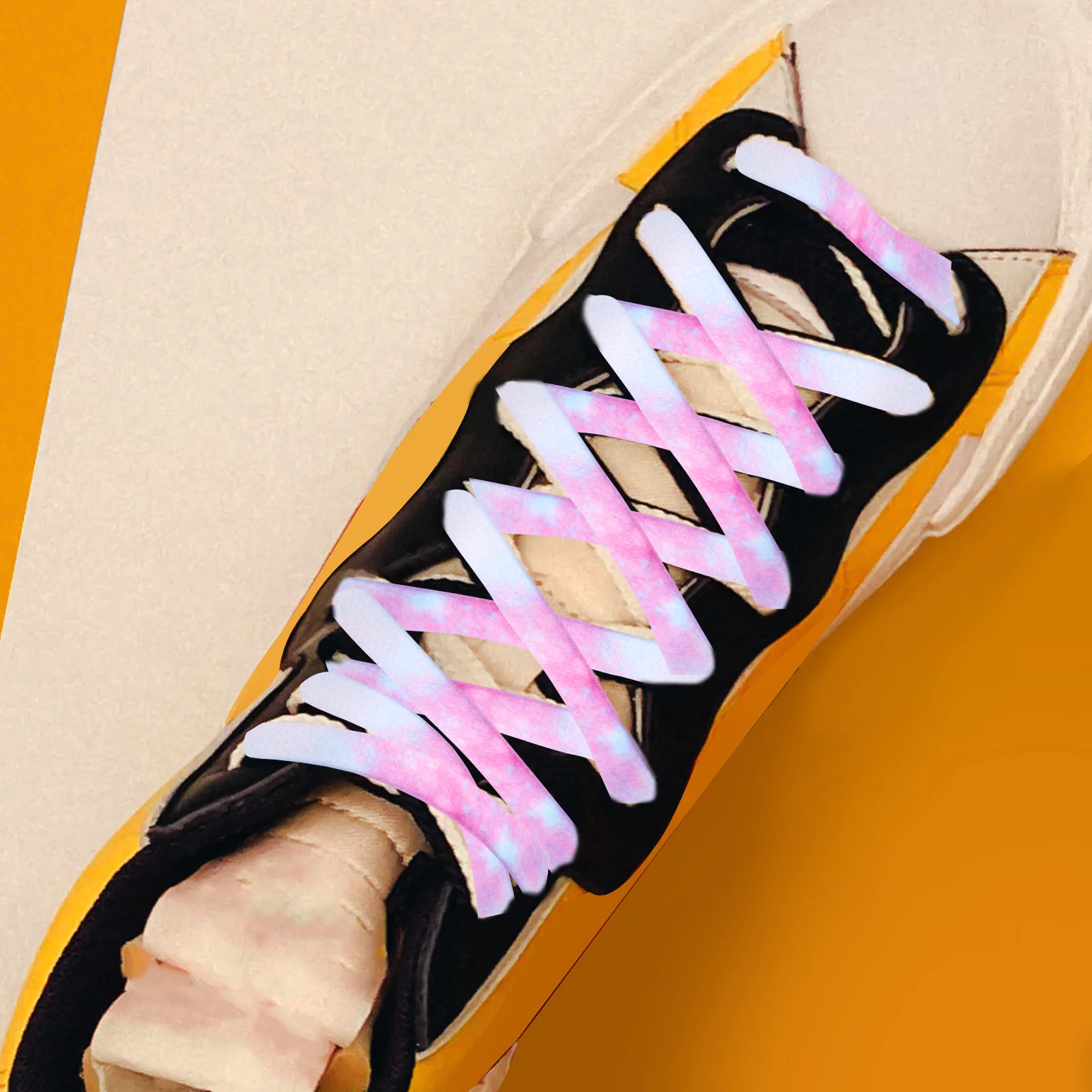 2-парные кроссовки с градиентными шнурками цветные спортивные эластичные туфли