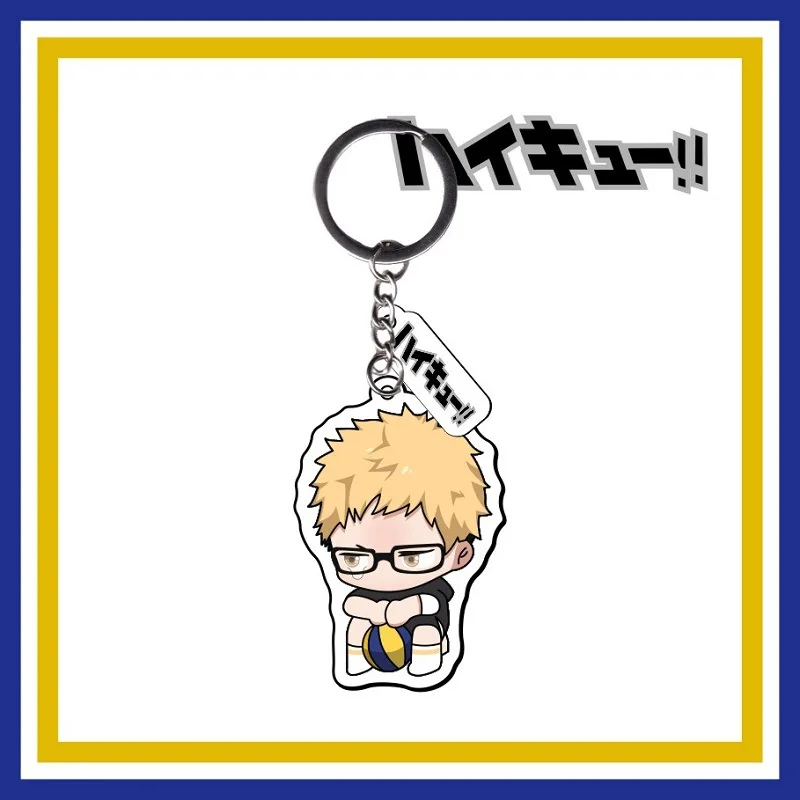 Японское Аниме Haikyuu акриловый брелок аксессуары для одежды мультяшный кулон