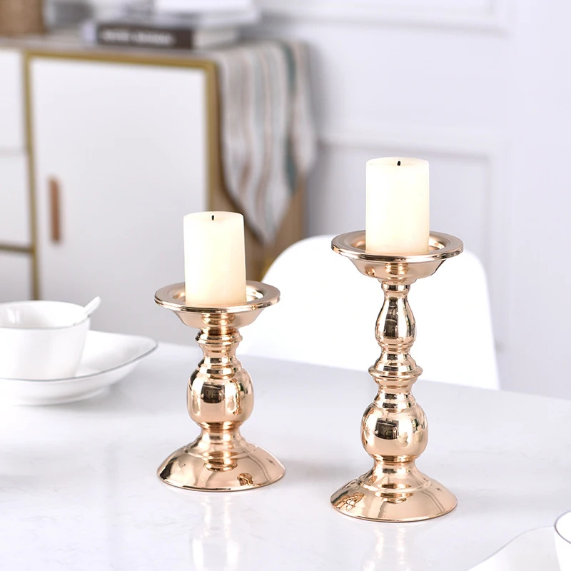 

Metal Candle Holders Flowers Vase Candlestick Centerpieces Road Lead Candelabra Centerpieces Wedding porps Christmas decoration