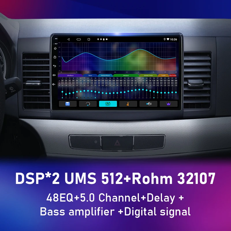 srnubi android 10 car radio for mitsubishi lancer 10 cy 2007 2017 multimedia video player 2 din wifi navigation gps stereo dvd free global shipping