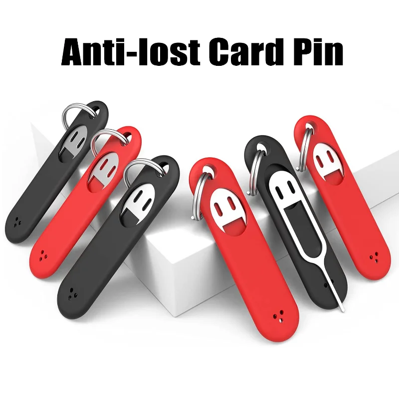

3pcs Anti-lost Card Pin with Detachable Keychain Charm SIM Card Removal Tool Card Tray Open Tool Eject Pin Needle Opener Ejector