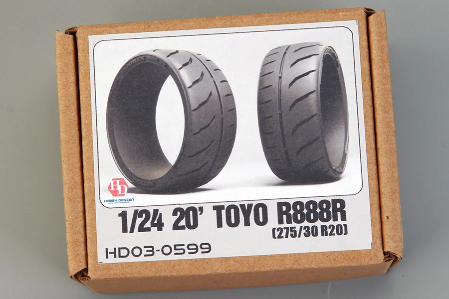 

Модификация из смолы 1/24 для моделей автомобилей, стиль Hobby, Модель автомобильных резиновых шин 1/24 20 'Toyo R888R (275/30 R20)