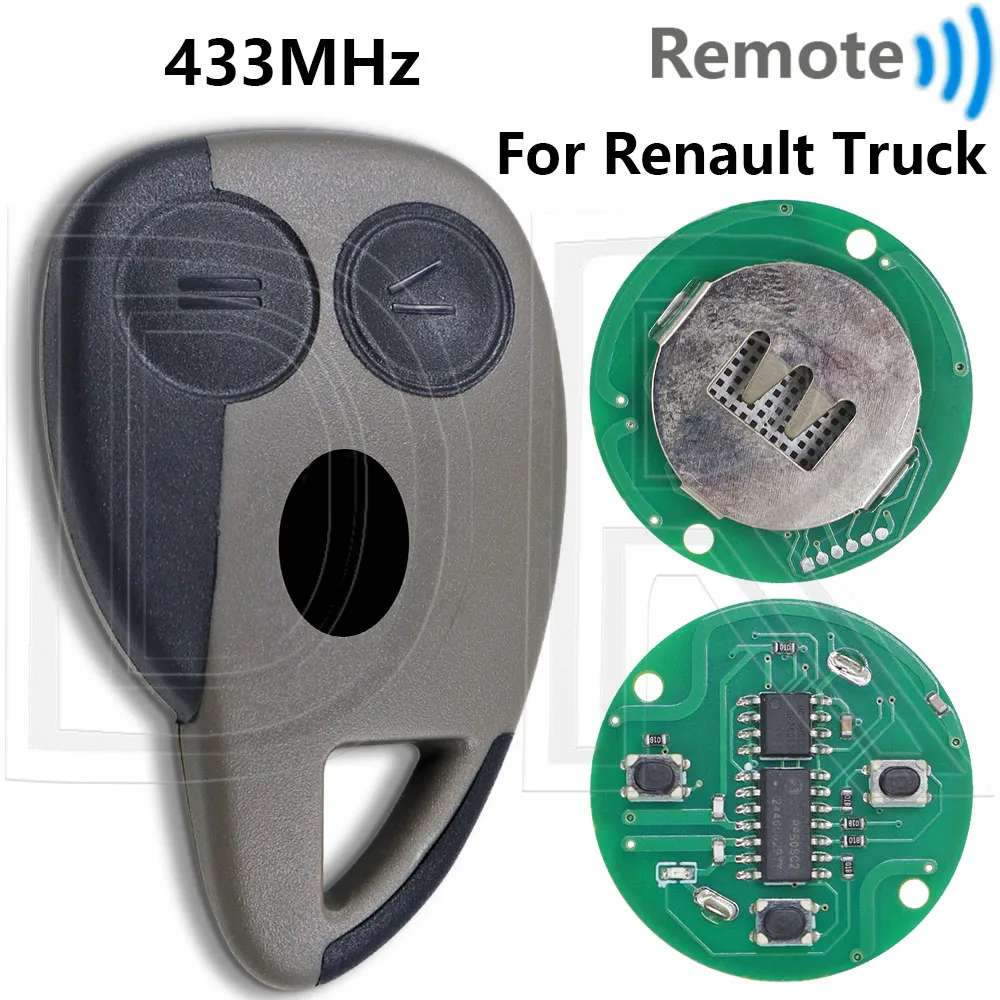 

Отличный 433 МГц, 2 кнопки, замена/запасный вход без ключа, пульт дистанционного управления для грузовика, смарт-ключ или чехол для грузовика Renault