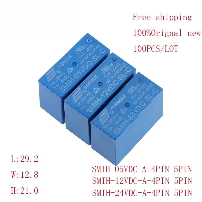 

Автомобильное реле-55VDC-SL-A C-12VDC-SL-A C SMIH-24VDC-SL-A C 5VDC 12VDC 24VDC 16A 250VAC 6PIN/8PIN оригинальный новый