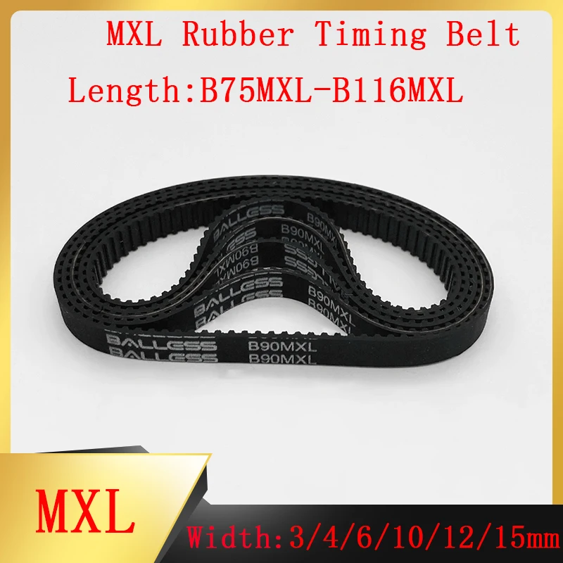 

Резиновый синхронный ремень MXL B75MXL~B116MXL 3/4/6/10/12/15 мм для 3D-принтера